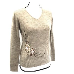 Viviani Collection embellished sweater medium?